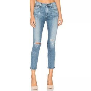 Citizens Of Humanity Rocket High Rise Crop Skinny in Distressed Fizzle